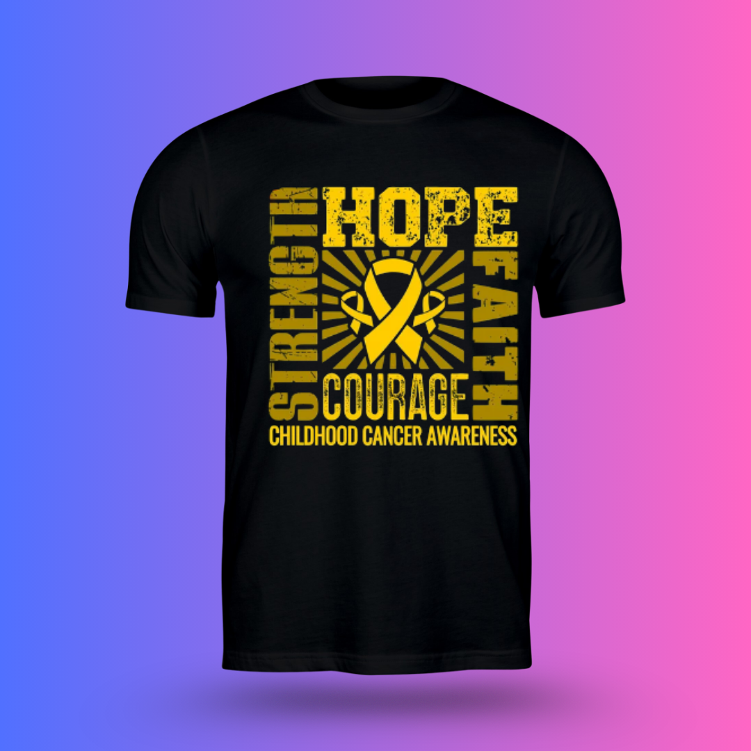 Strength • Hope • Faith • Courage | Childhood Cancer Awareness Shirt
