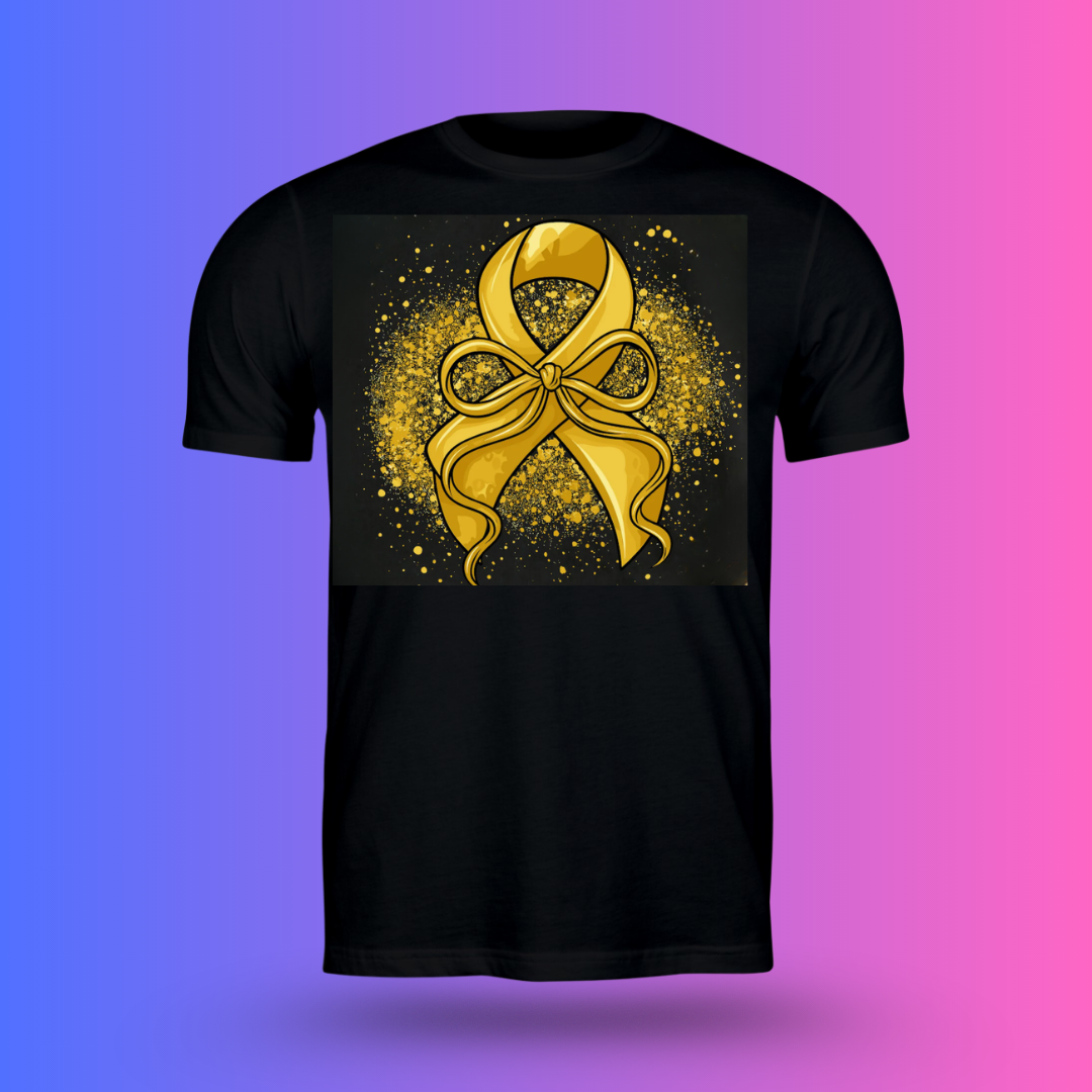 Gold Ribbon Childhood Cancer Awareness Shirt