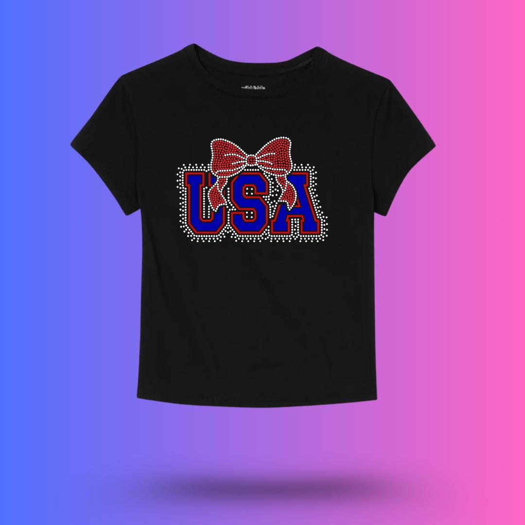 USA heart bling