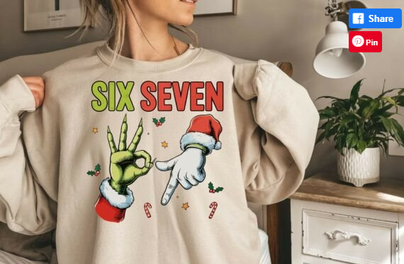 6 7 Green hand and Santa