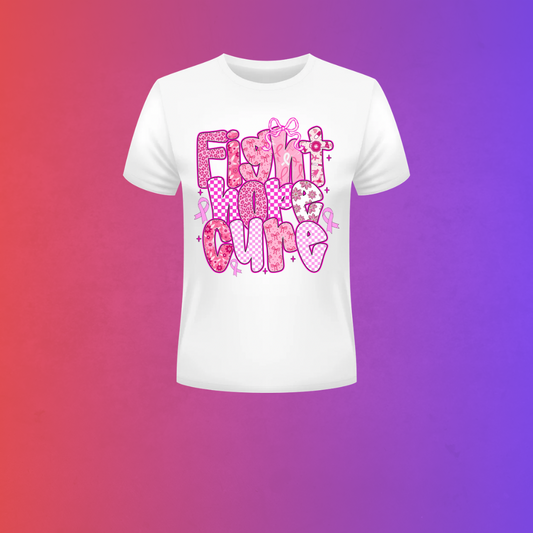 Fight Hope Cure Breast Cancer Awareness T-Shirt