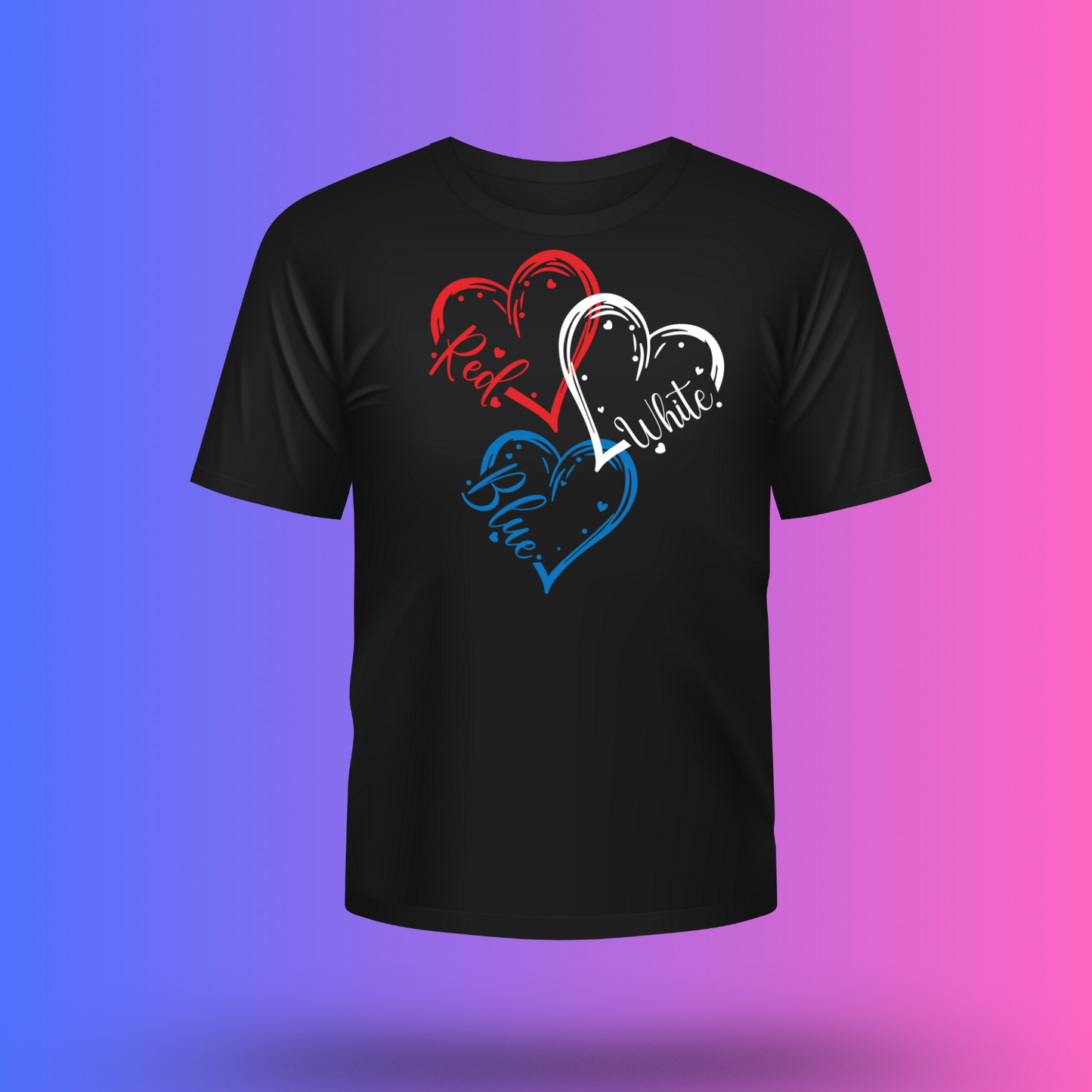 Red, White and Blue heart