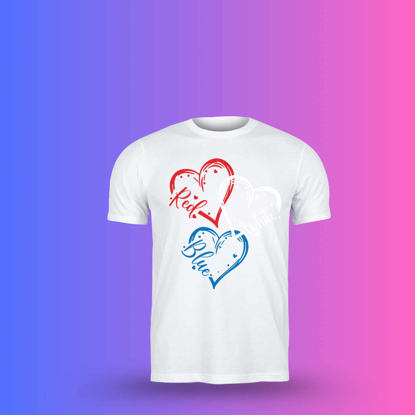 Red, White and Blue heart