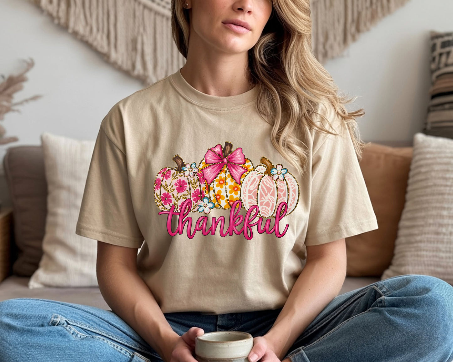 Thankful, pink pumpkins