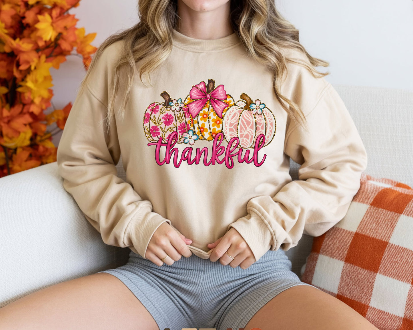 Thankful, pink pumpkins
