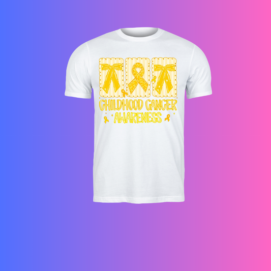 Childhood Cancer Awareness Gold Ribbon Shirt
