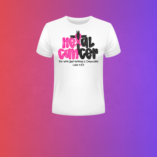 Heal Cancer Christian Breast Cancer Awareness T-Shirt