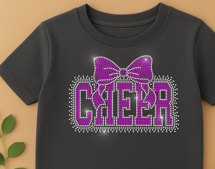 Cheer Bow Rhinestone design