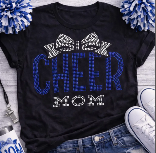 Cheer Mom- Rhinestone design