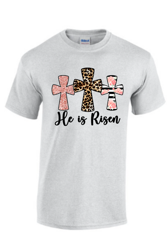 He is risen multiple crosses