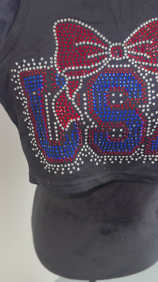 USA heart bling
